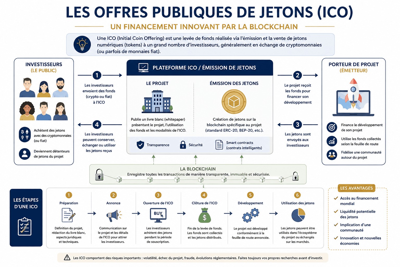 Les offres publiques de jetons (ICO)