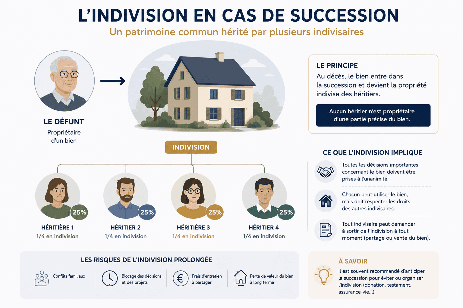 indivision en cas de succession