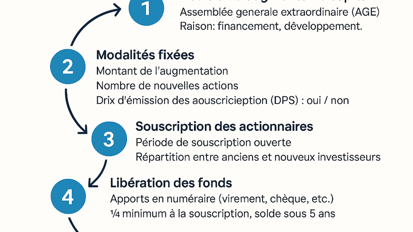 augmentation capital en numéraire