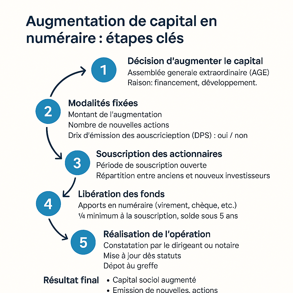 augmentation capital en numéraire
