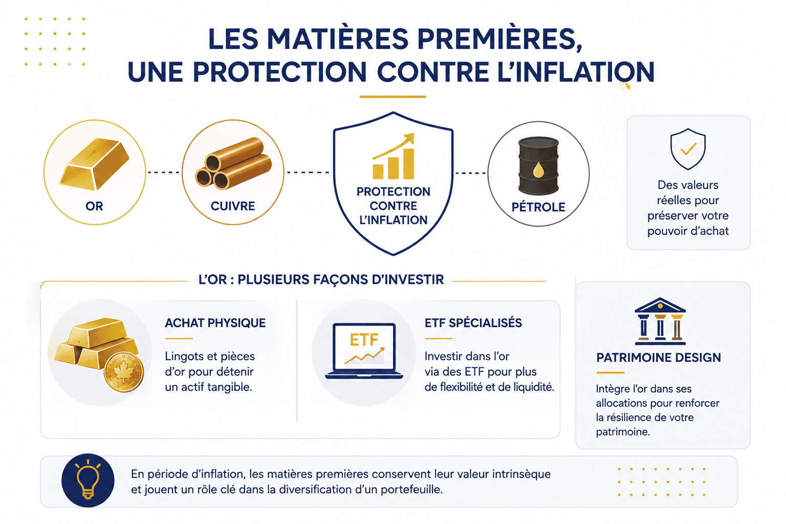 matières premières contre l'inflation