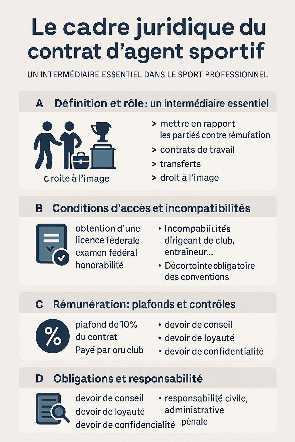 contrat juridique agent sportif