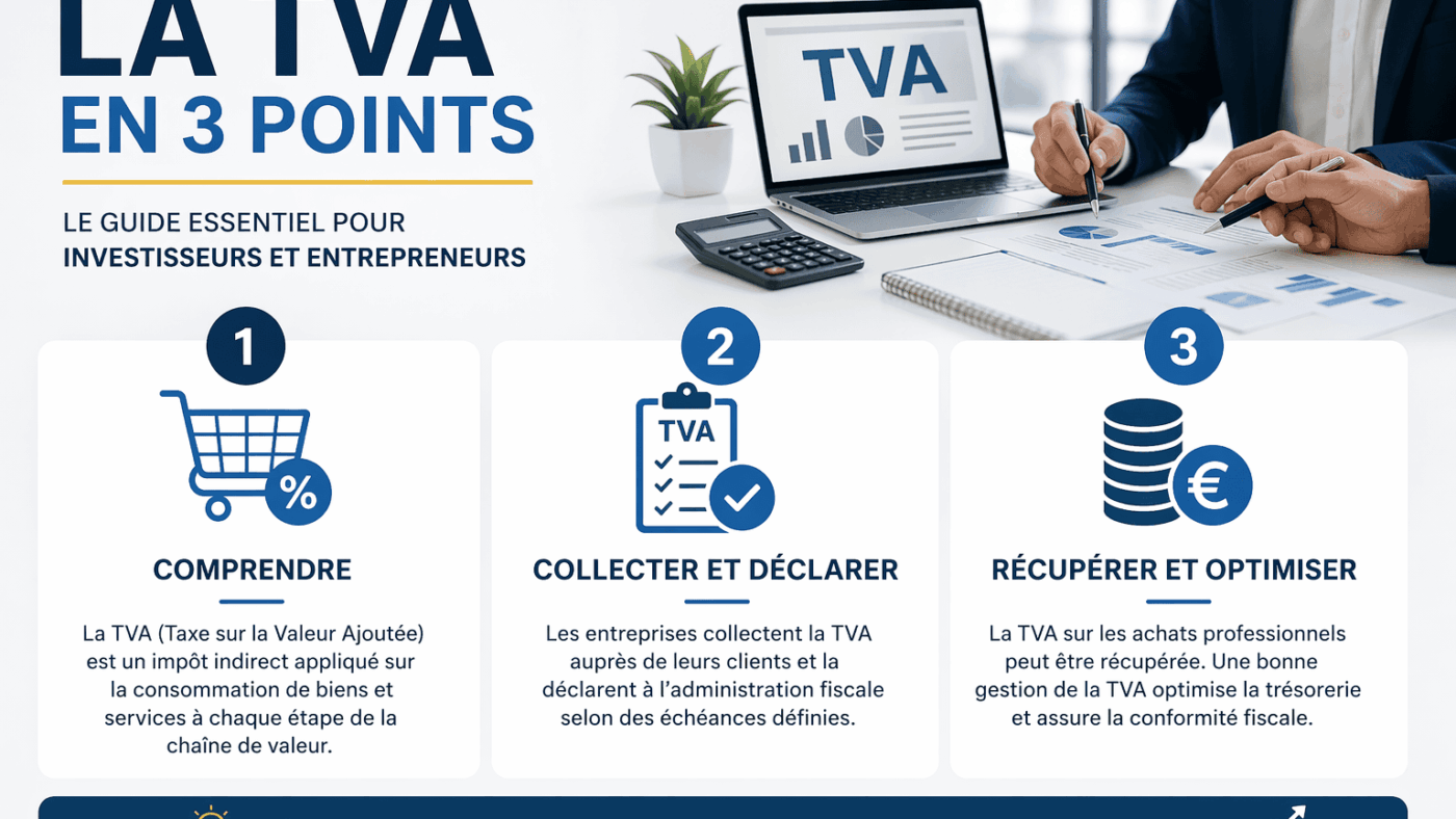 TVA EN 3 POINTS POUR LES ENTREPRENEURS