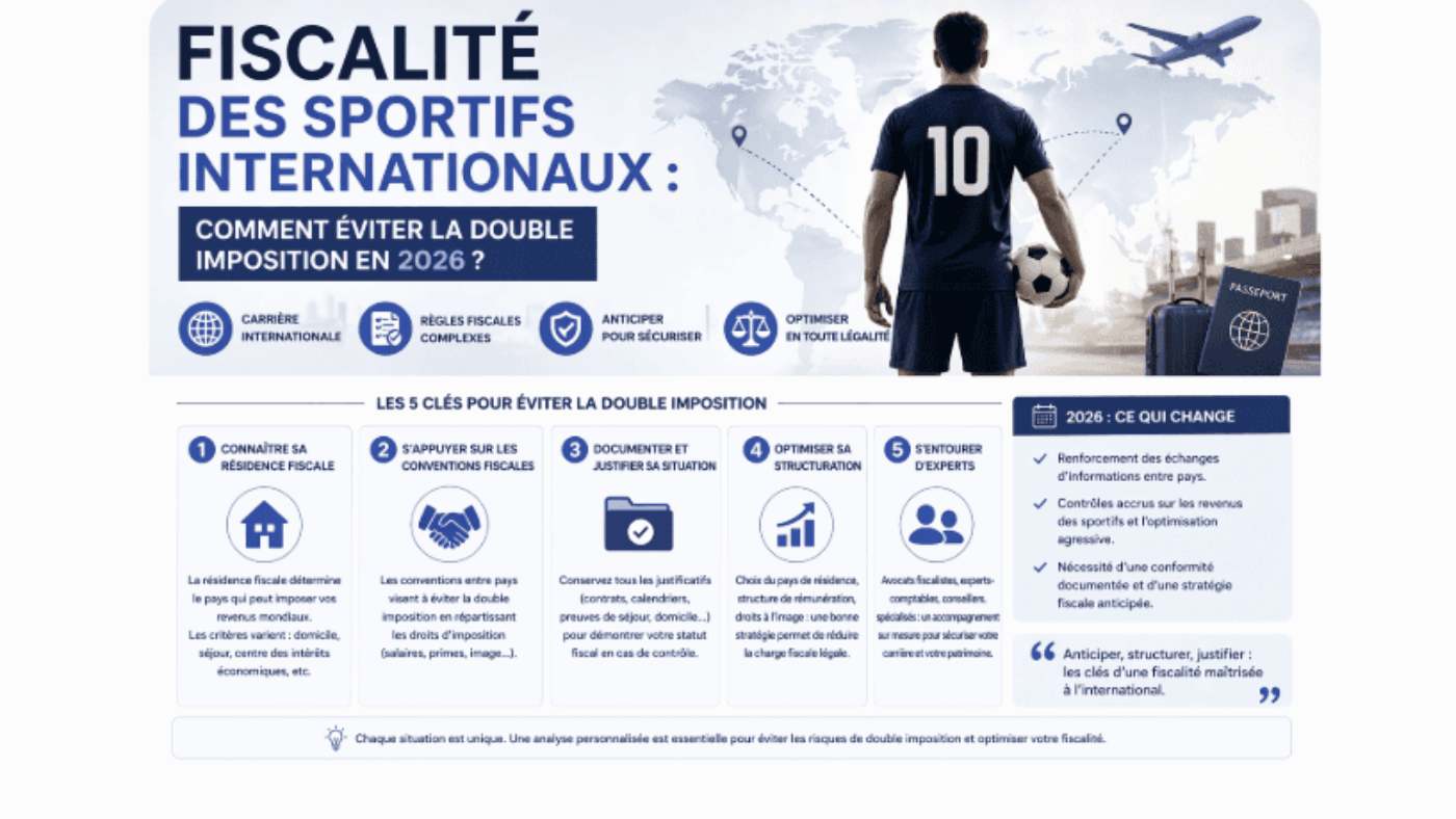 fiscalité sportifs internationaux double imposition
