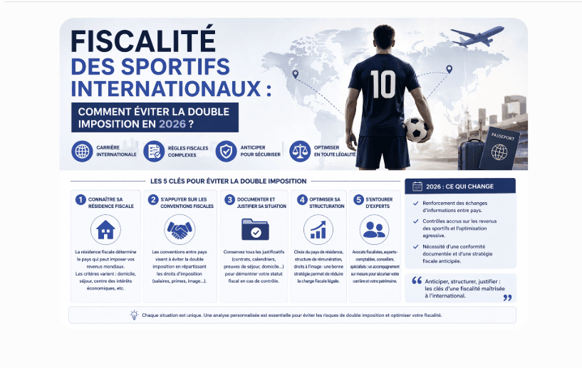 fiscalité sportifs internationaux double imposition