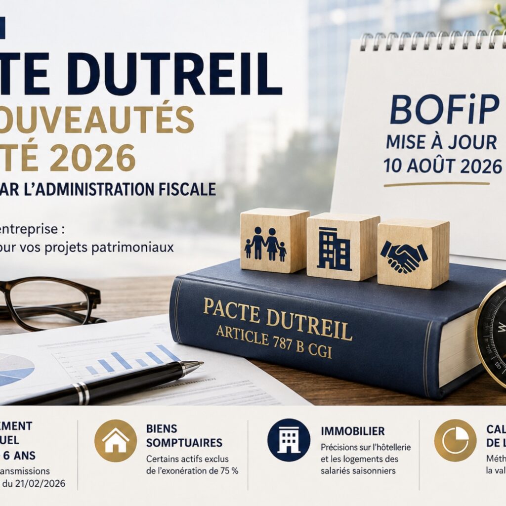 pacte dutreil nouveautés 2026