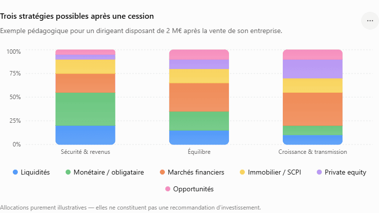 3 stratégies pour le produit de cession ou suite à la vente de son entreprise