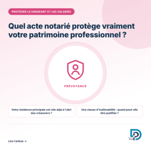 La déclaration notariée d'insaisissabilité (DNI) pour protéger le patrimoine de l'entrepreneur