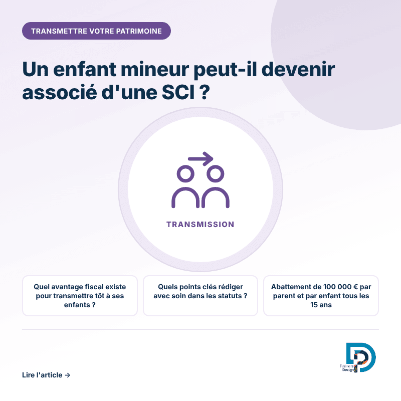Un enfant mineur associé d'une SCI familiale