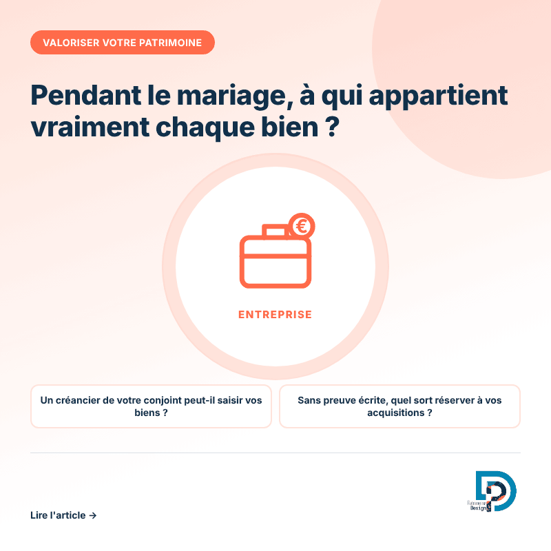 La séparation de biens et la propriété de chaque bien pendant le mariage