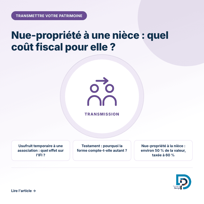 Le coût fiscal d'une transmission de la nue-propriété à une nièce